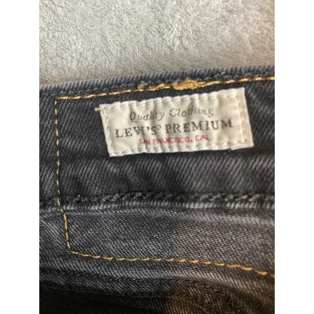 Levi's 502 Premium Men's Jeans 33x34 Black Denim Straight Fit
